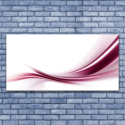 Glass Wall Art Abstract art red white grey