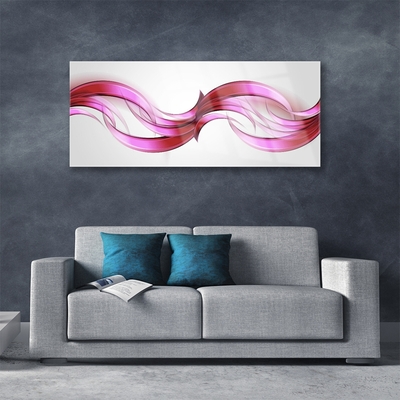 Glass Wall Art Abstract art pink brown white grey