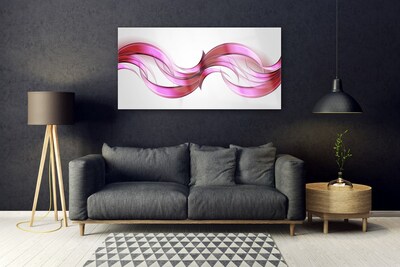 Glass Wall Art Abstract art pink brown white grey