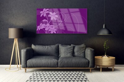 Glass Wall Art Abstract art pink