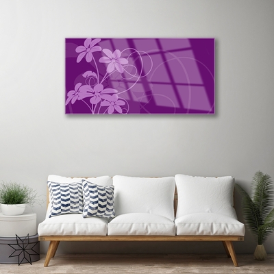 Glass Wall Art Abstract art pink