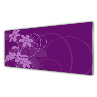 Glass Wall Art Abstract art pink