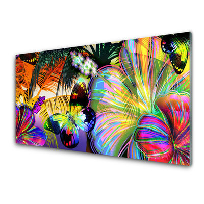 Glass Wall Art Abstract art multi