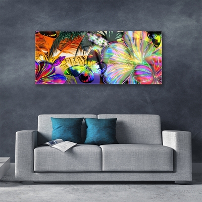 Glass Wall Art Abstract art multi