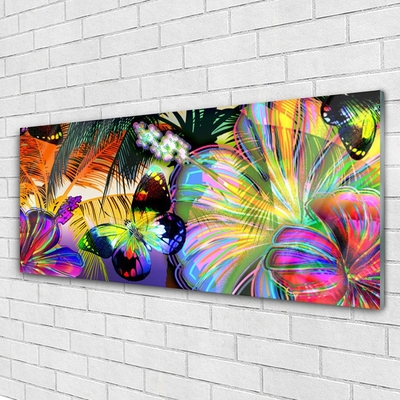 Glass Wall Art Abstract art multi