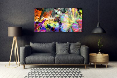 Glass Wall Art Abstract art multi