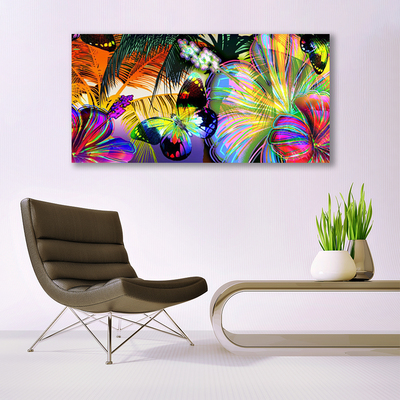 Glass Wall Art Abstract art multi