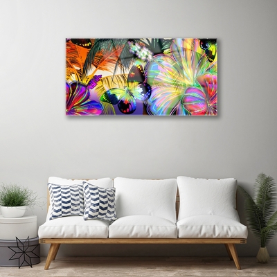 Glass Wall Art Abstract art multi