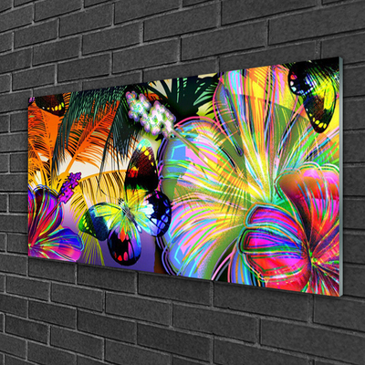 Glass Wall Art Abstract art multi