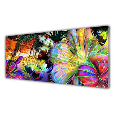 Glass Wall Art Abstract art multi