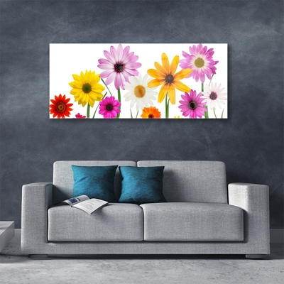 Glass Wall Art Flowers floral multi