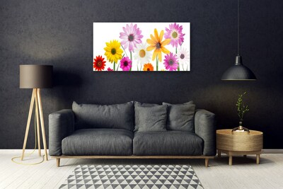 Glass Wall Art Flowers floral multi