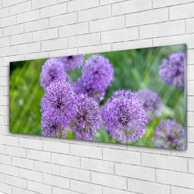 Glass Wall Art Flowers floral pink