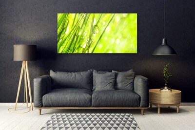 Glass Wall Art Weed nature green