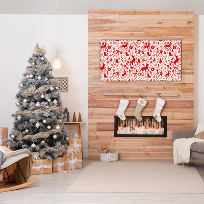 Glass Wall Art Reindeer Decoration Winter holidays