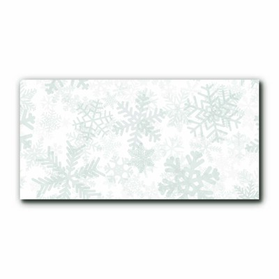 Glass Print Winter Snow Snowflakes