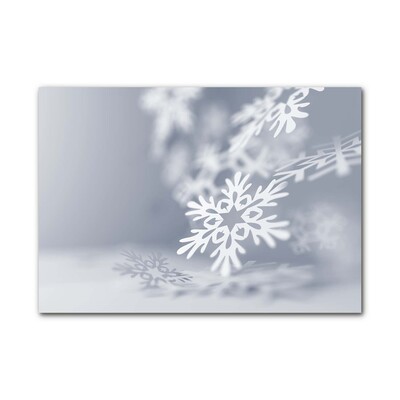 Glass Print Snowflake Christmas Decoration