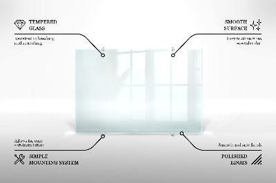 Glass splashback transparent