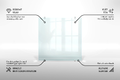 Glass splashback transparent