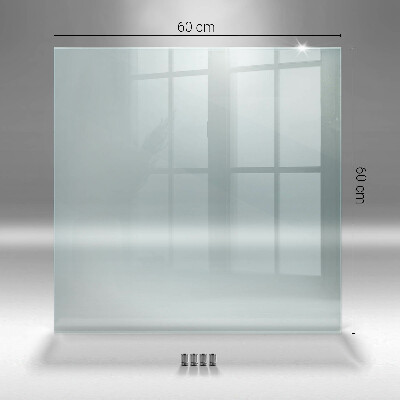 Glass splashback transparent