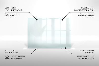 Glass splashback transparent