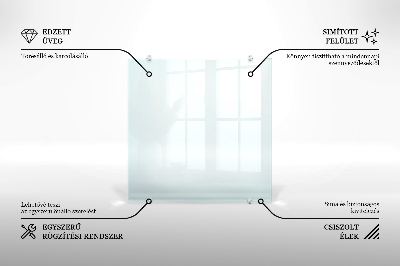 Glass splashback transparent