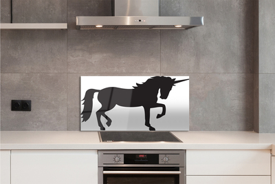 Kitchen Splashback black Unicorn