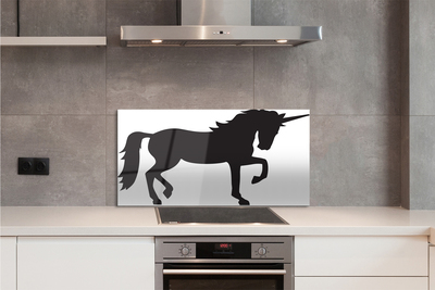 Kitchen Splashback black Unicorn