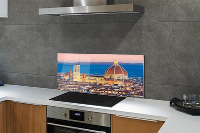 Kitchen Splashback Italy Cathedral Panoramic night