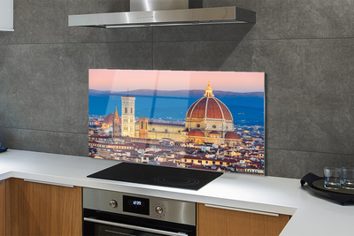 Kitchen Splashback Italy Cathedral Panoramic night