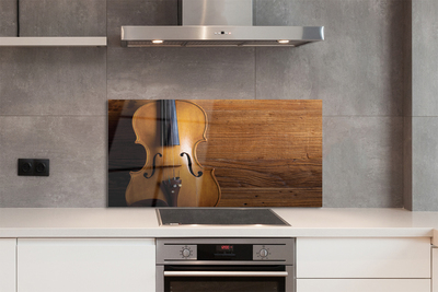 Kitchen Splashback violin wood
