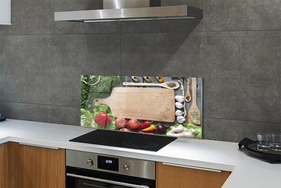 Kitchen Splashback Board of parsley spices