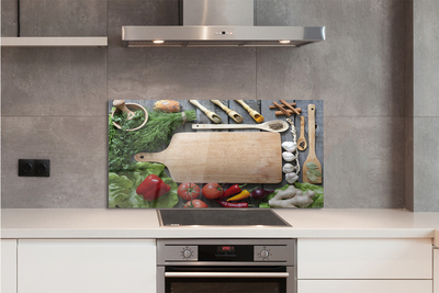 Kitchen Splashback Board of parsley spices