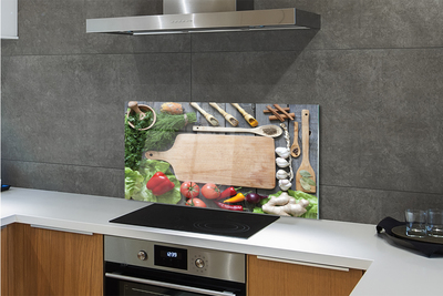 Kitchen Splashback Board of parsley spices