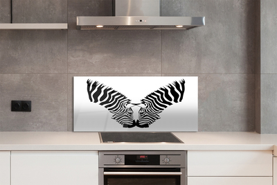 Kitchen Splashback Zebra mirror