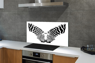 Kitchen Splashback Zebra mirror