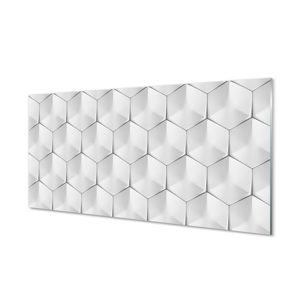 Kitchen Splashback 3d hexagons