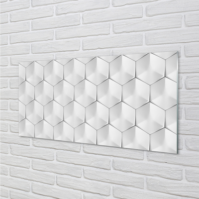 Kitchen Splashback 3d hexagons