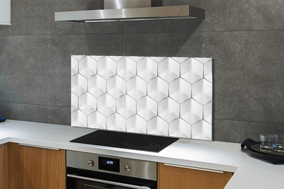 Kitchen Splashback 3d hexagons