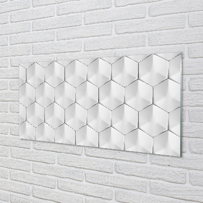 Kitchen Splashback 3d hexagons