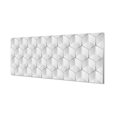 Kitchen Splashback 3d hexagons