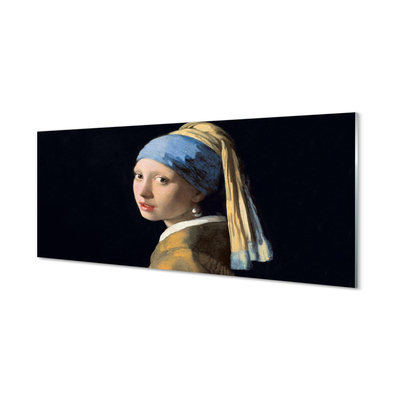Kitchen Splashback Art Girl with a Pearl Earring
