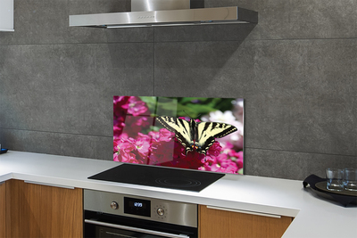 Kitchen Splashback butterfly flower