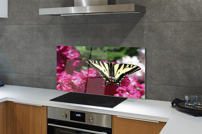 Kitchen Splashback butterfly flower
