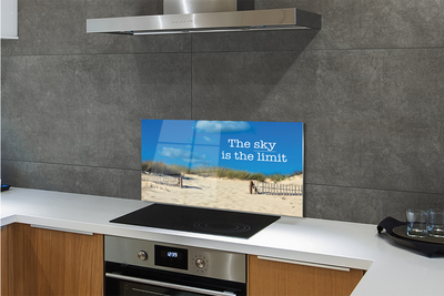 Kitchen Splashback Beach Channel sky