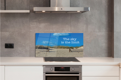 Kitchen Splashback Beach Channel sky