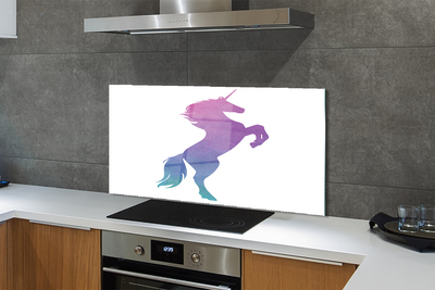 Kitchen Splashback painted unicorn