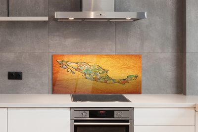 Kitchen Splashback colored map