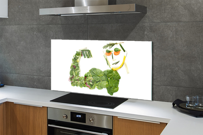 Kitchen Splashback Character with vegetables