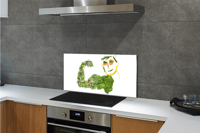 Kitchen Splashback Character with vegetables